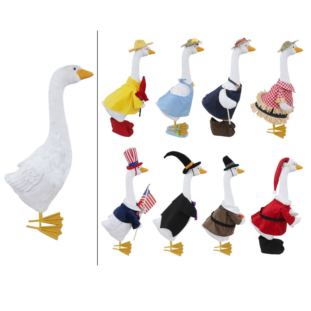 Alpine 24" Goose with Farmer, Summer, Raincoat, and Patriotic Outfits