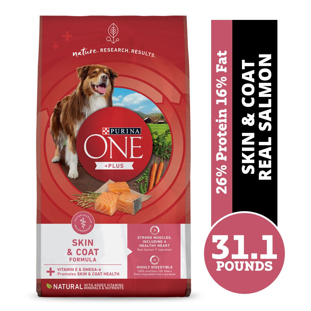 Purina ONE +Plus Skin Coat Formula Adult Dry Dog Food, lb