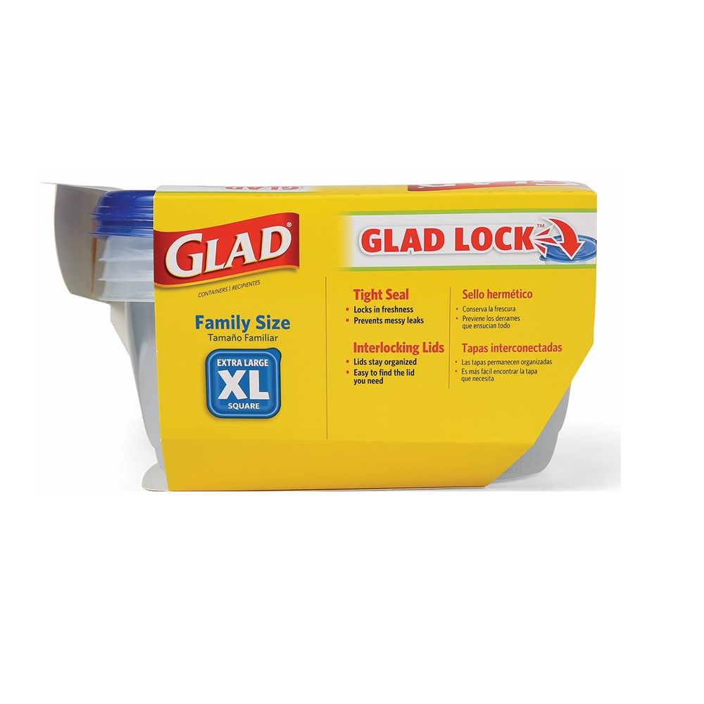 Ｋ.GLAD Glad Family Size XL Square, 104 oz. 3 Pack- BBG11107 | Rural King