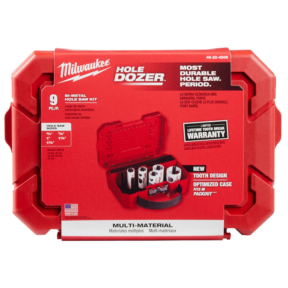 Milwaukee 8-Piece General Purpose Hole Dozer Hole Saw Kit - 49-22