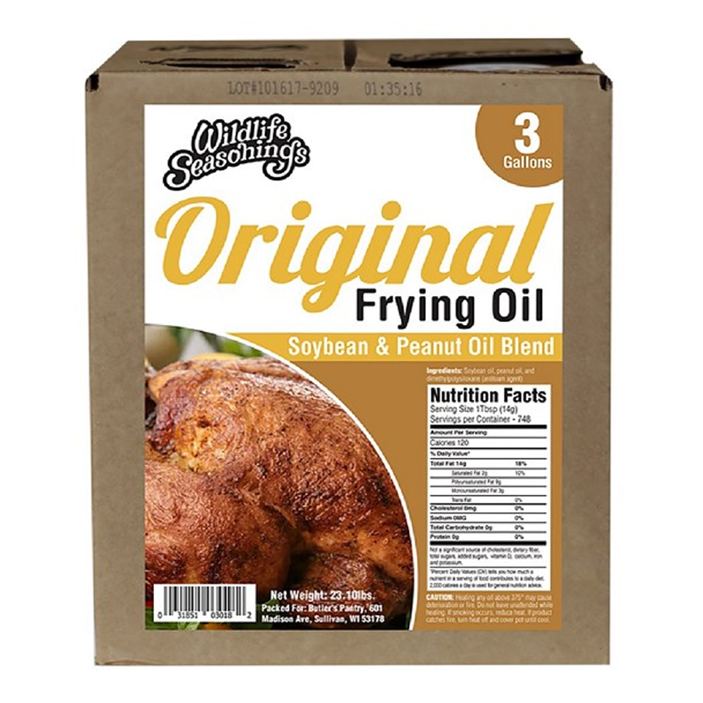 Wildlife Seasoning Original Soybean/Peanut Blend Frying Oil, 3 Gallon