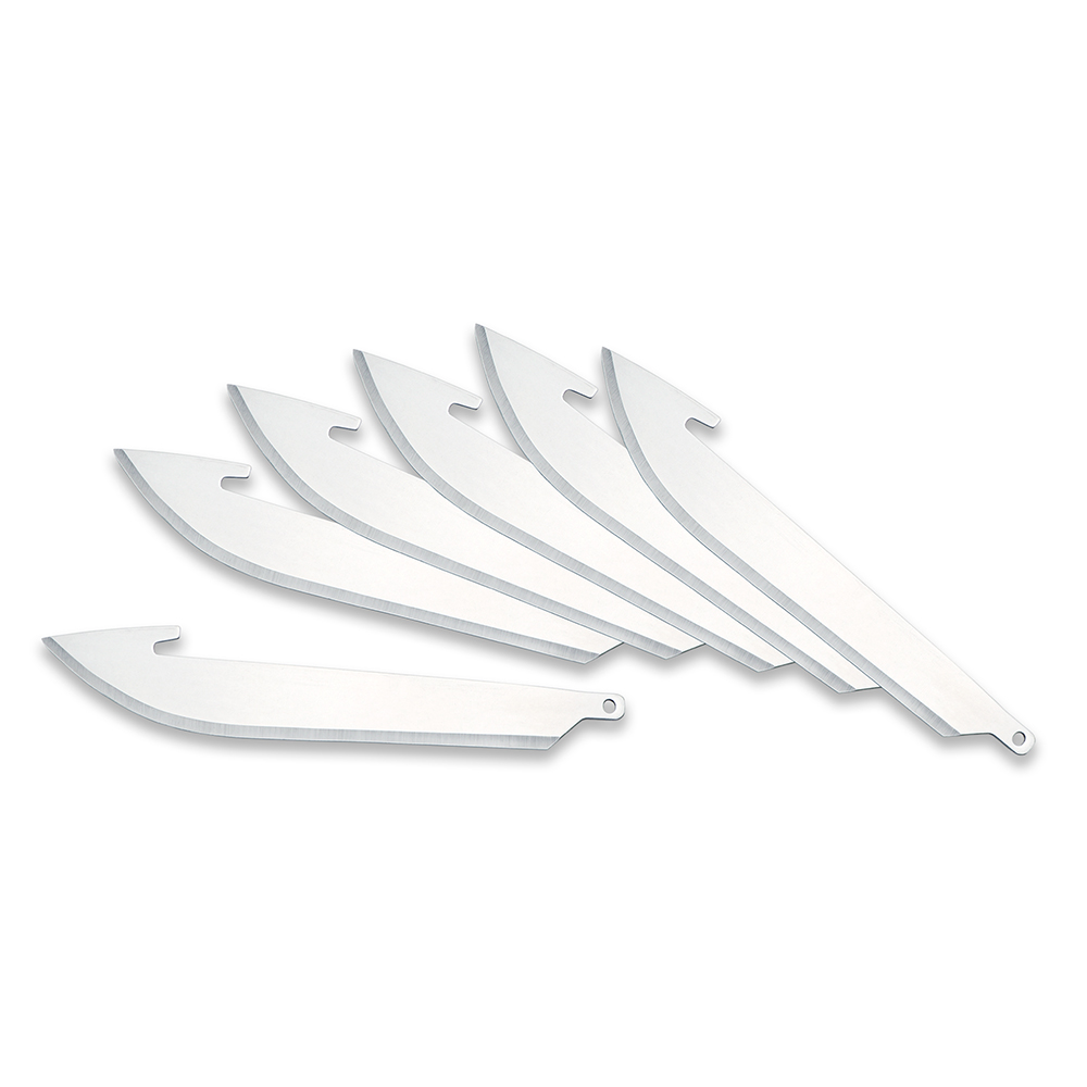 Outdoor Edge RazorSafe Replacement Blades - 6 Pack, Serrated Utility, 3" Japanese Stainless Steel (Code 300)
