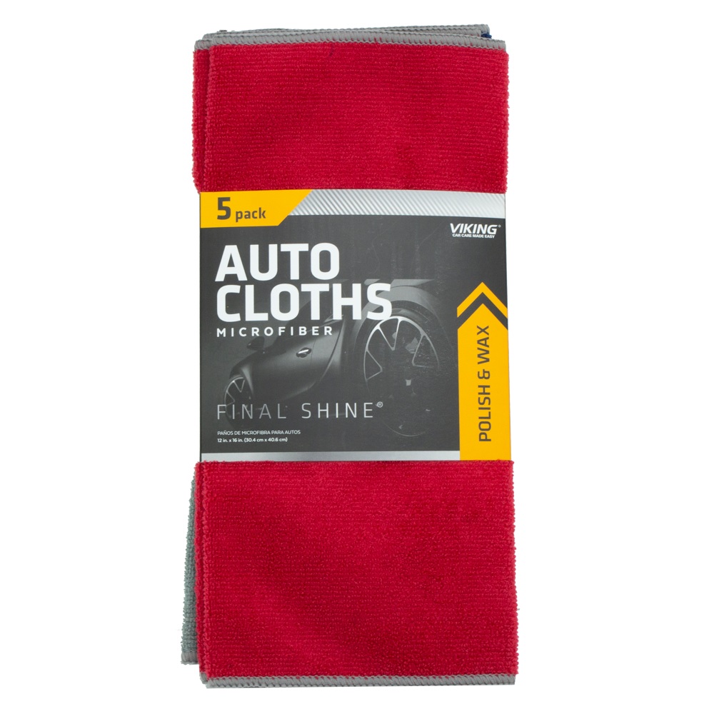 Viking 5pk Microfiber Final Shine Automotive Cloth - 821210