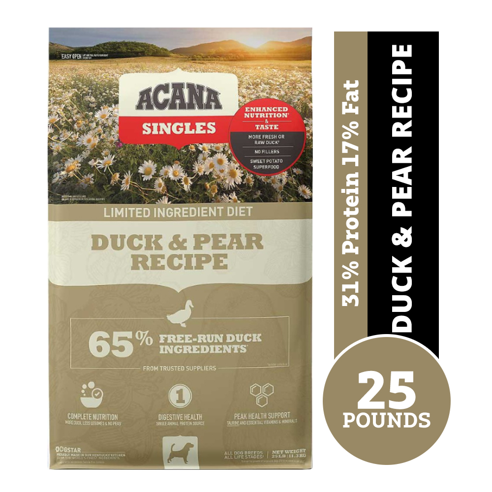 Acana Singles Limited Ingredient Duck & Pear GrainFree Adult Dry Dog