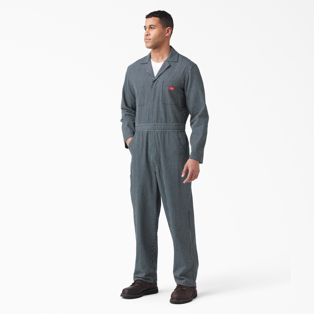 Dickies Mens Hickory Stripe Coverall, Rinsed Hickory Stripe