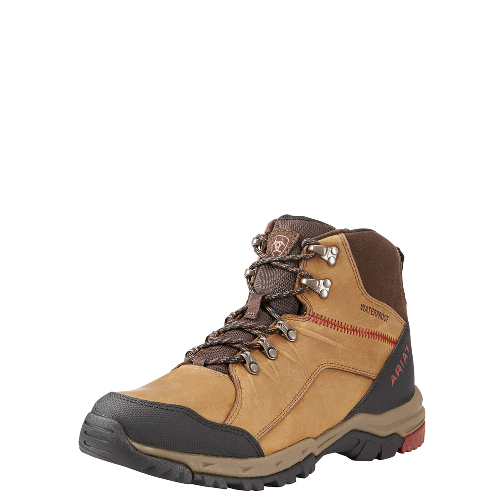Ariat Mens Waterproof Hiking Work Boots Brown Leather Lace Up 10021784 12 D Ariat Boots Mens Size 9 EE Wide Brown Waterproof Leather  main image 2