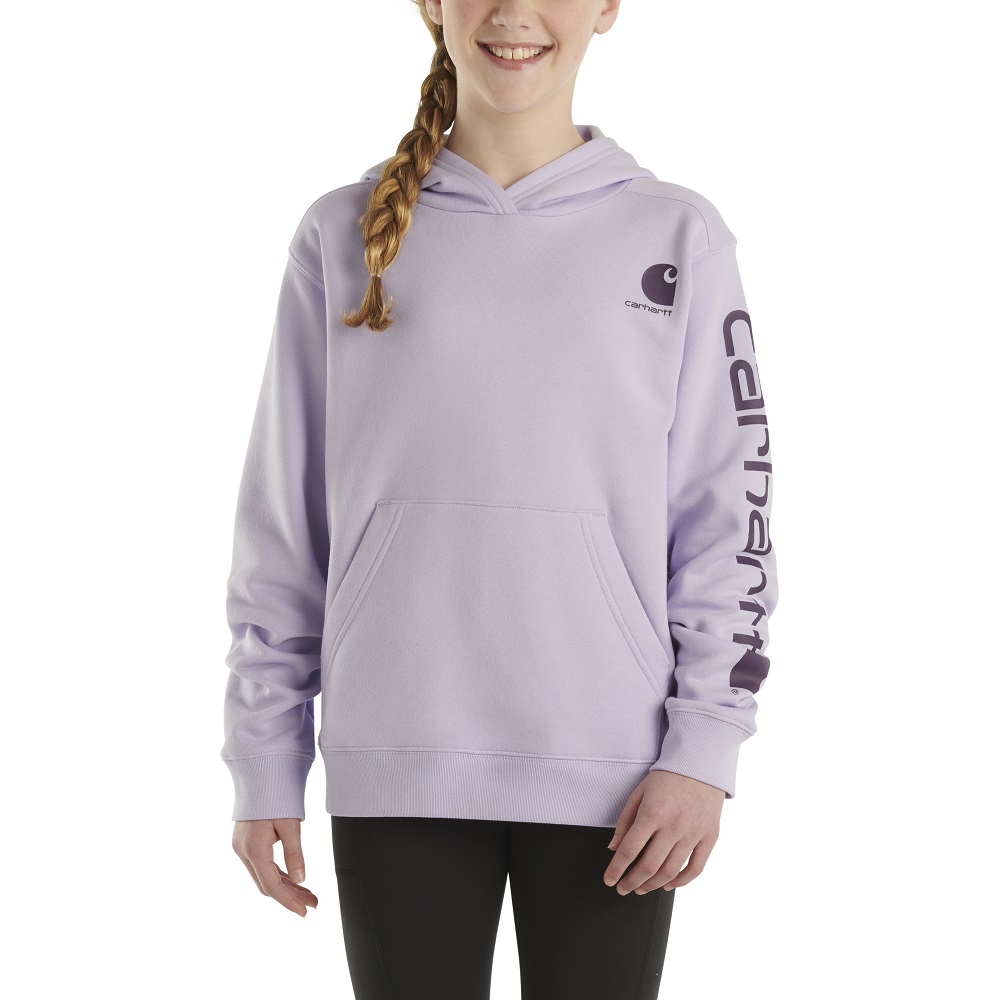 Carhartt® Girl's Long-Sleeve Graphic Sweatshirt, Lavender - CA9983