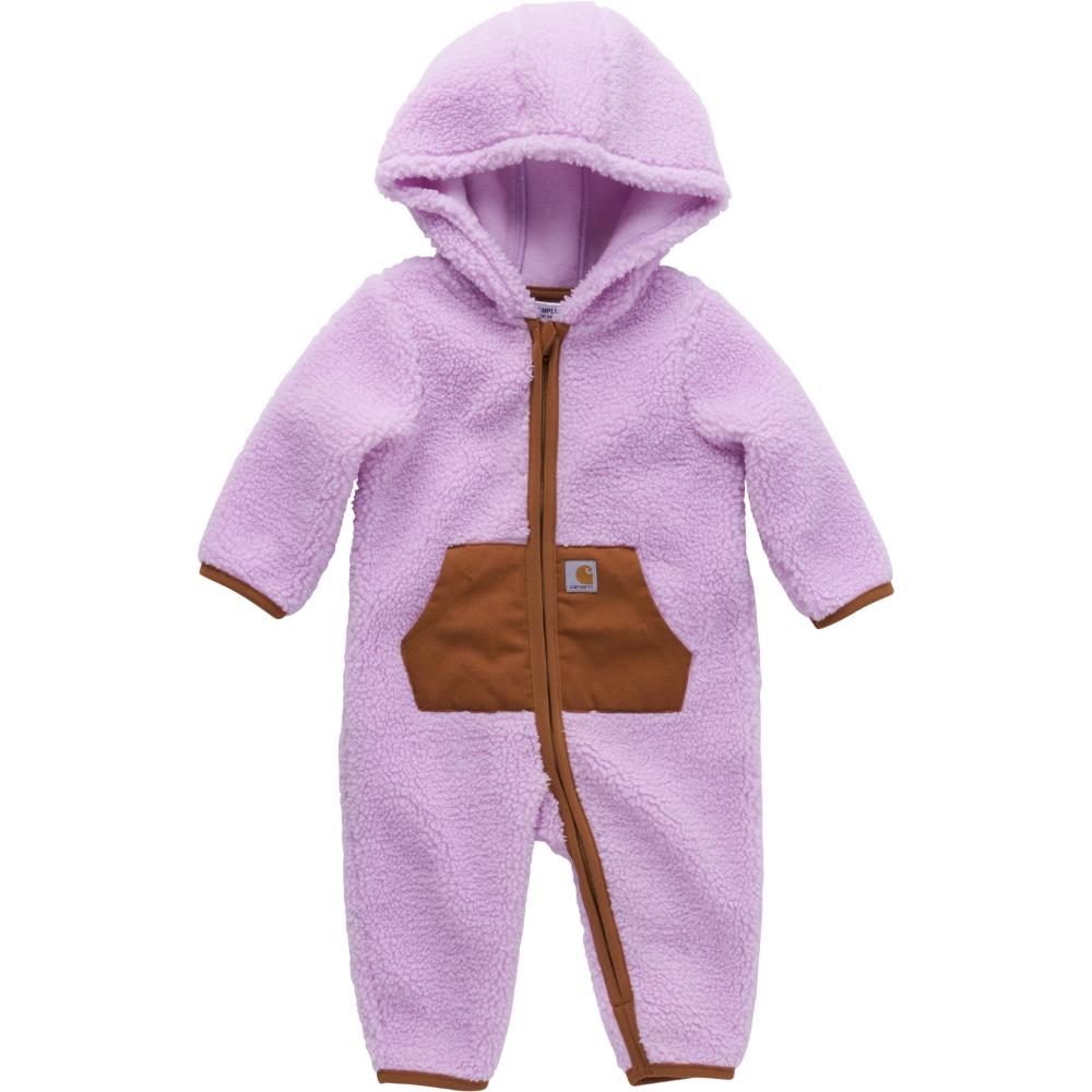 Carhartt Infant Girl's Long-Sleeve Zip-Front Sherpa Coverall, Malt