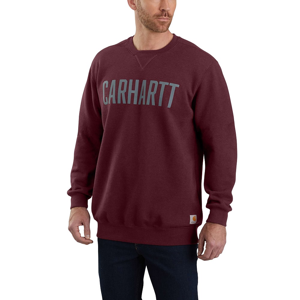 Carhartt® Men's Block Logo Crewneck Sweatshirt 103853 Rural King