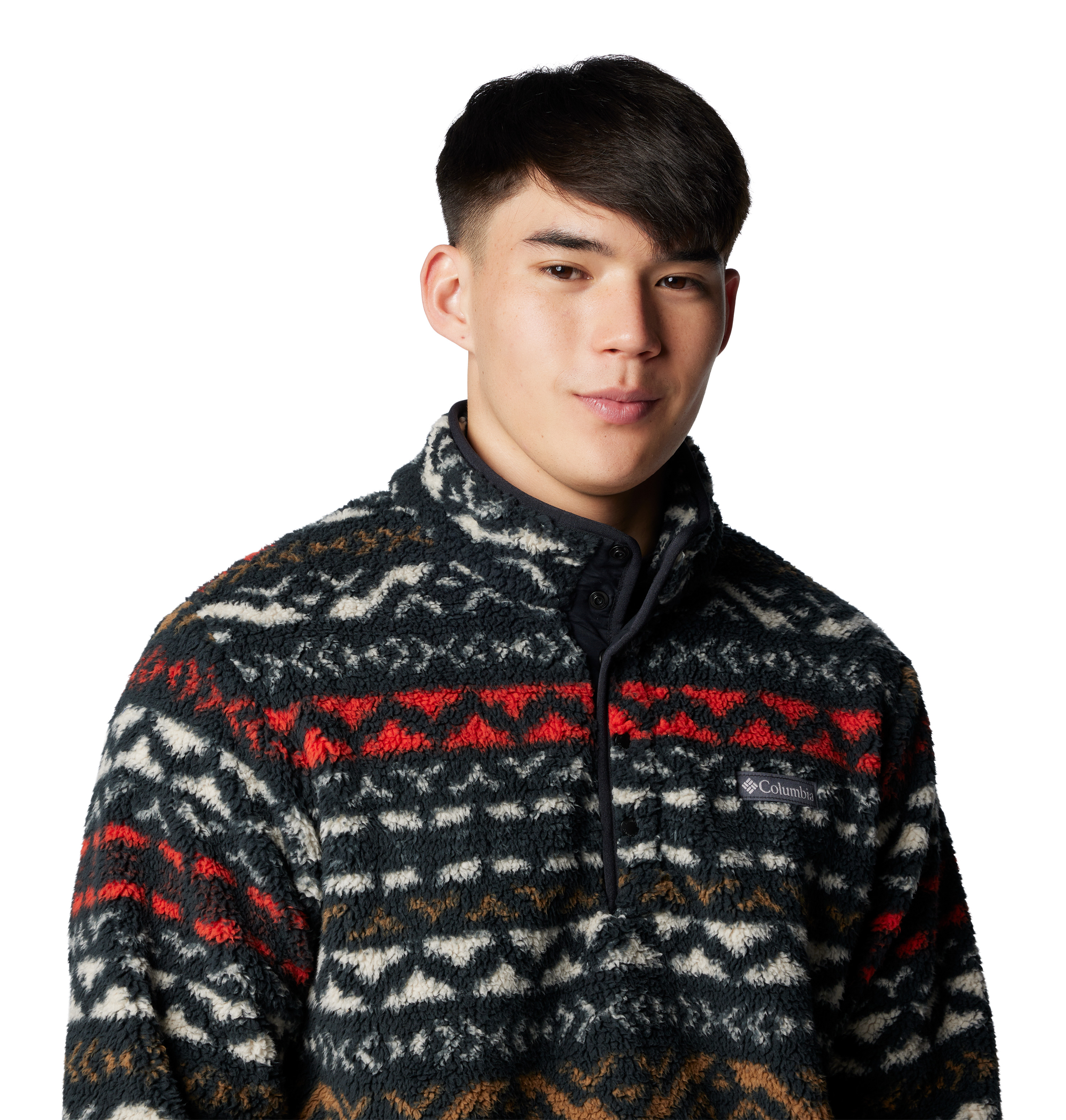 Colombia ウェア　M（140） Columbia Men's Rugged Ridge Half Snap Fleece, Black Madras | Rural