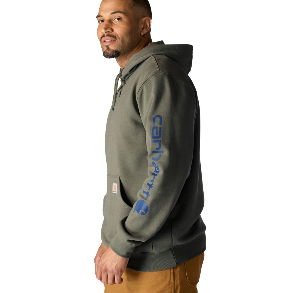Carhartt Men's Loose Fit Midweight Logo Sleeve Graphic Hoodie