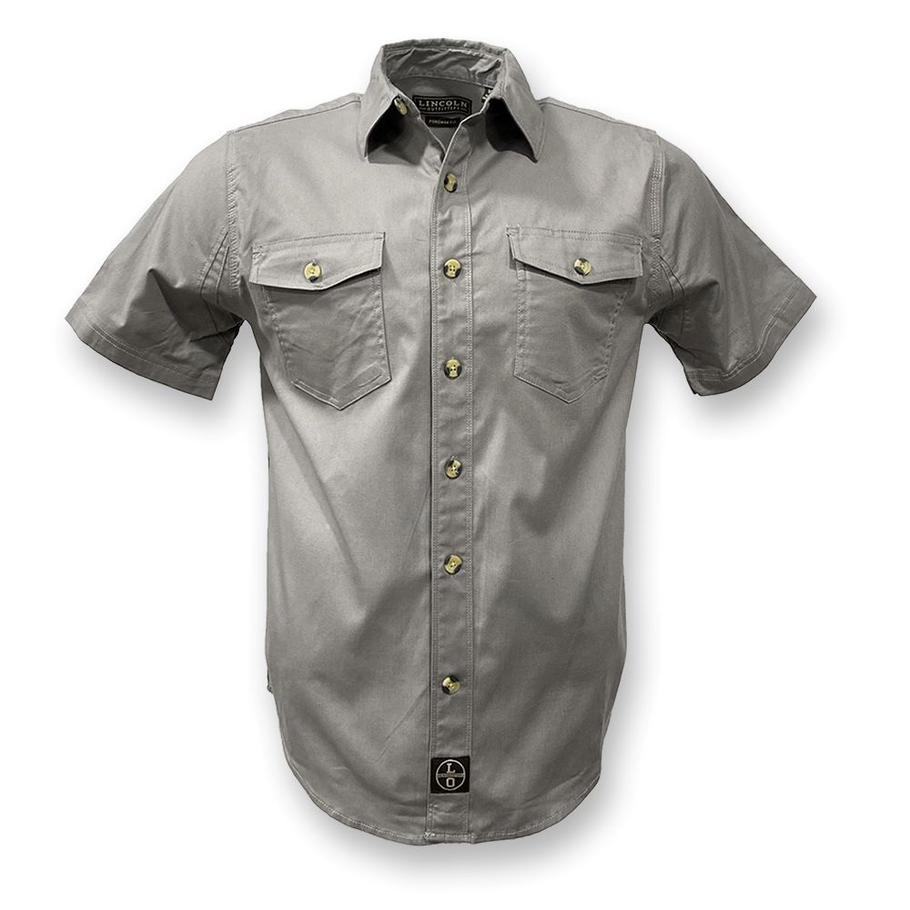 Men’s SideTuck Shirt Lincoln Outfitters Men's Workflex Short Sleeve Shirt, Cloud - LOCS