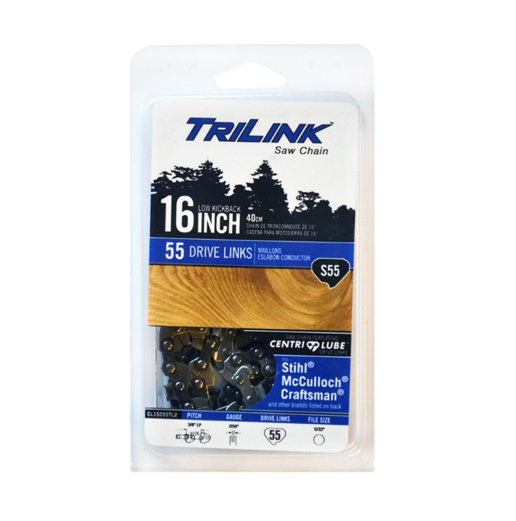 TriLink Saw Chain 16 inch Chain w/ 55 Drive Links CL15055TL2