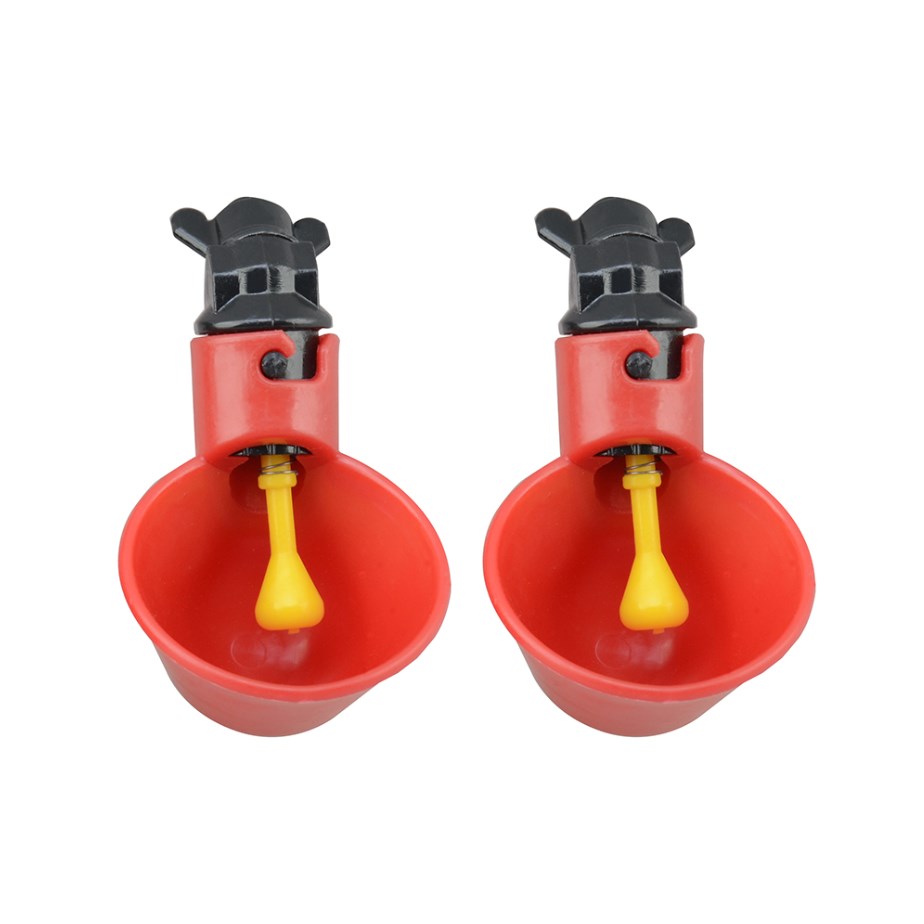 Myenne 20pcs Chicken Waterer Poultry Drinker Pigeon Quail Drinking Bowl Rubin Water Mouth Poultry 6 Point Red - View #5