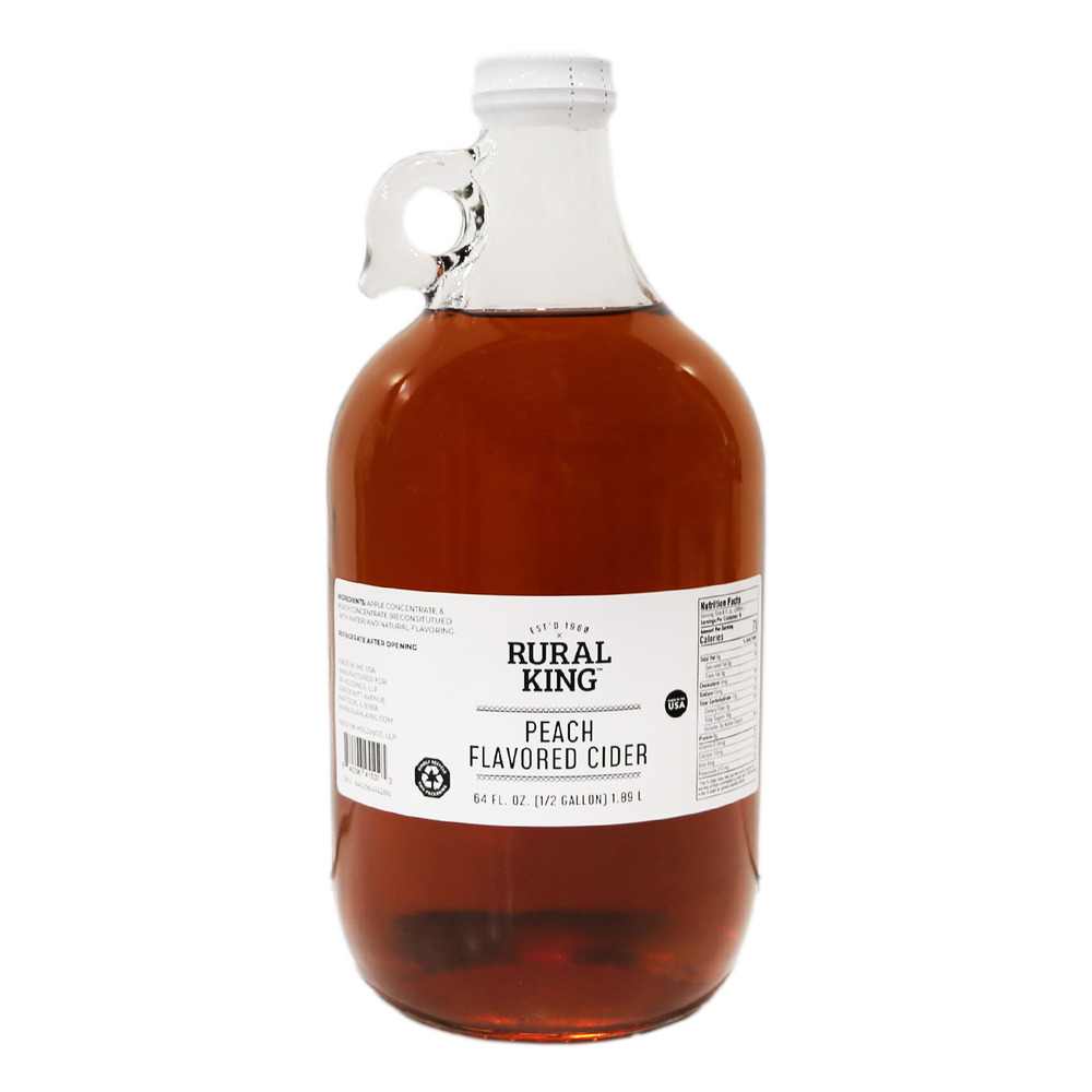 Rural King Cider, Peach .5 Gal Rural King