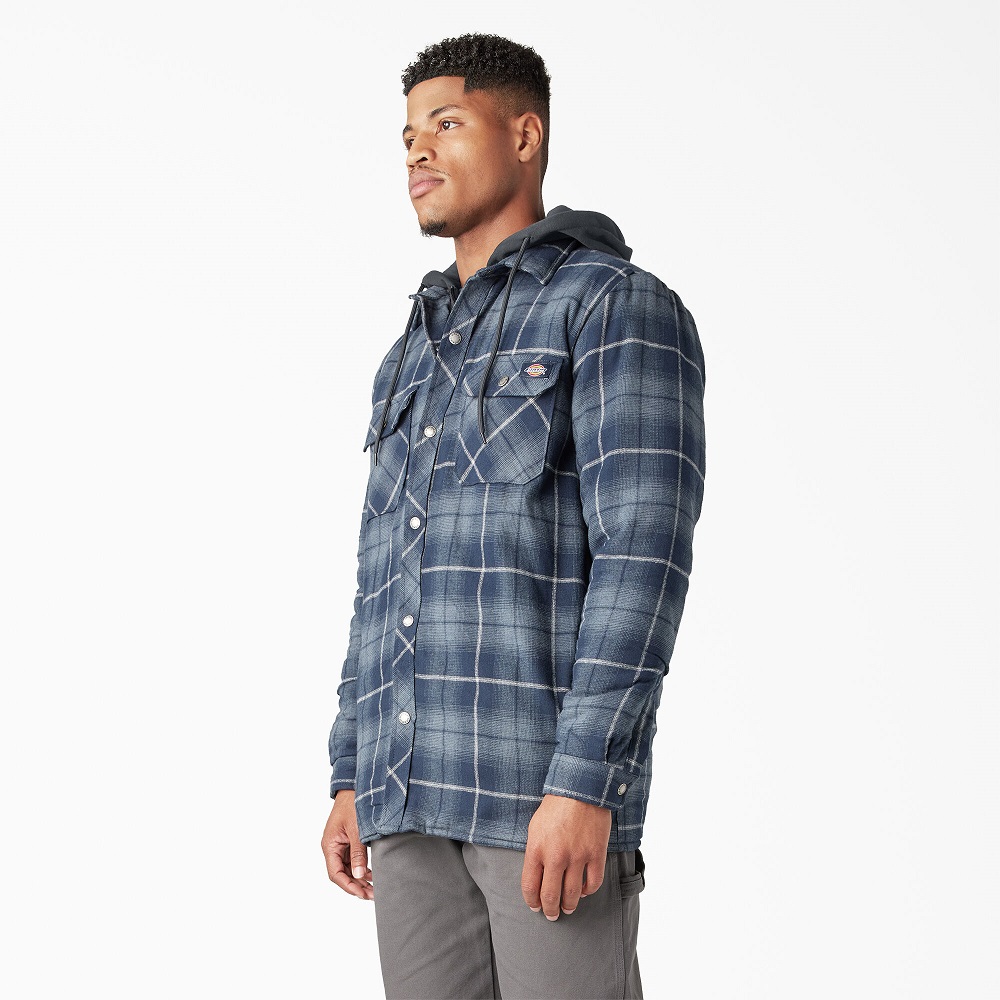 Dickies Men's Flannel Jacket With Hood Dickies® Hooded