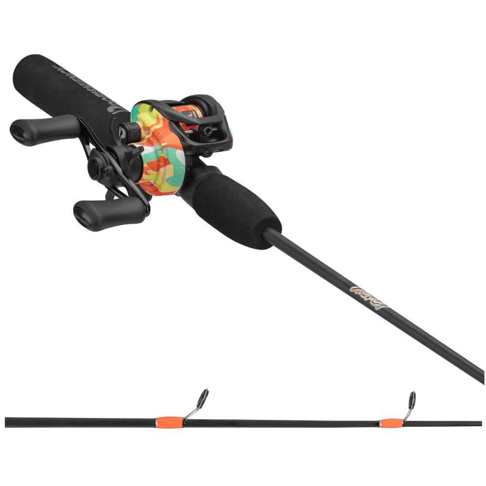crazy baitcaster combo KastKing Zephyr Dual-tip Rod and Reel Green 1 gear ratio ProFISHiency Krazy Baitcast Combo |
