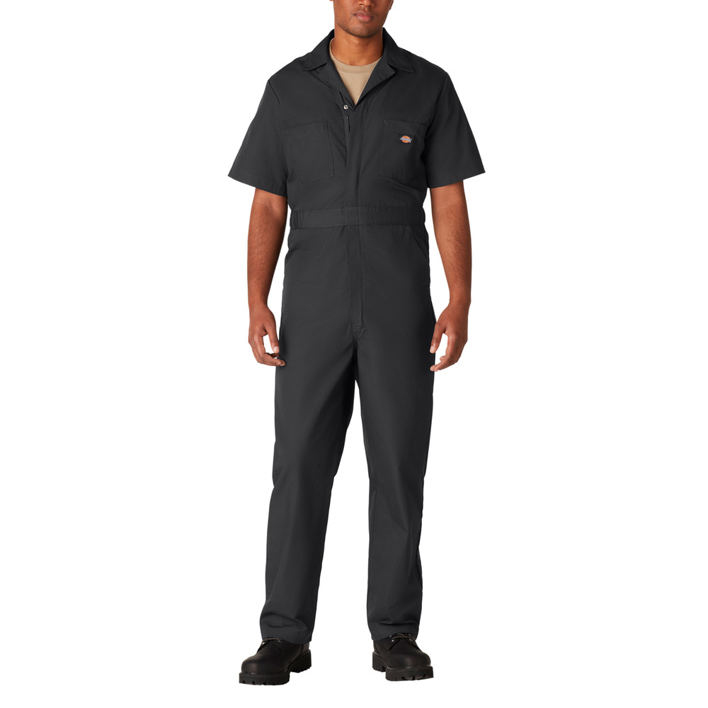 Dickies Mens Short Sleeve Poplin Coverall, Lincoln Green - 33999