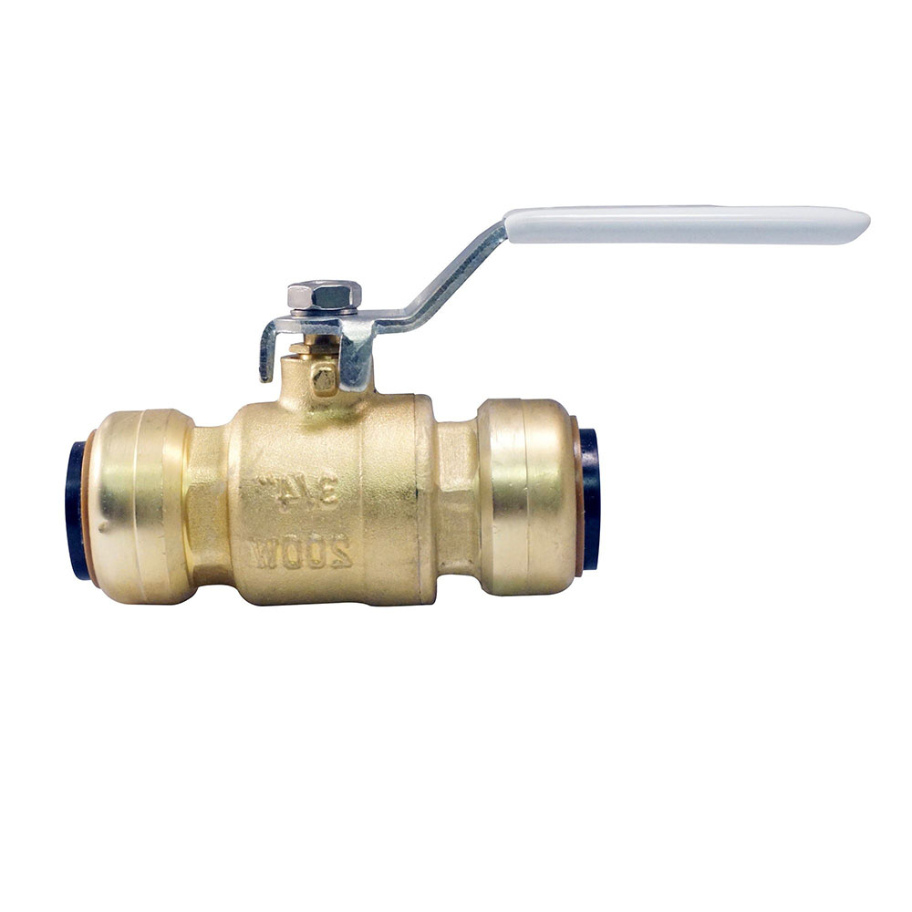 Tectite 1/2 Inch PushFit x PushFit Brass Ball Valve Lead Free