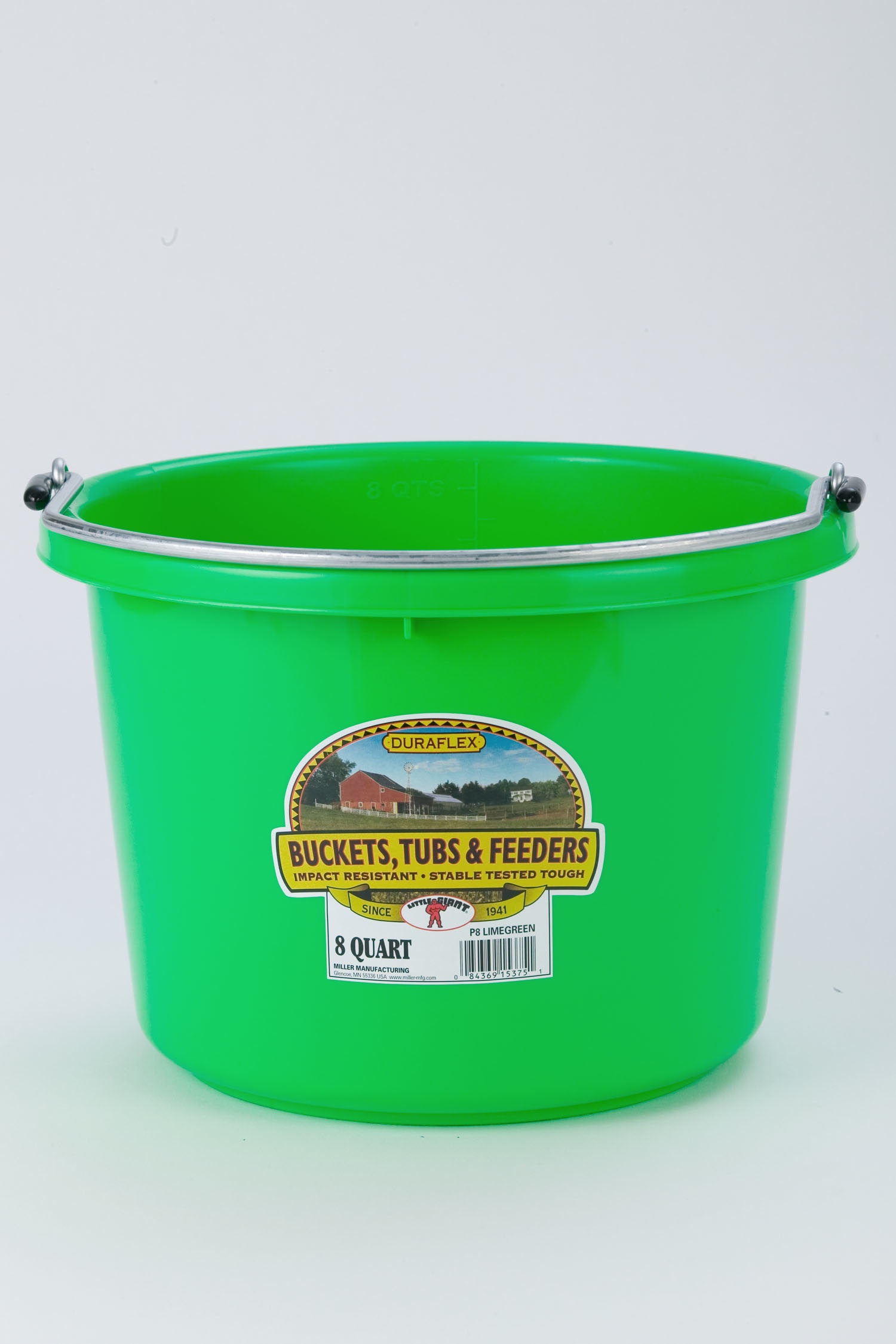 8 Quart Lime Green Flat Back Bucket Rural King