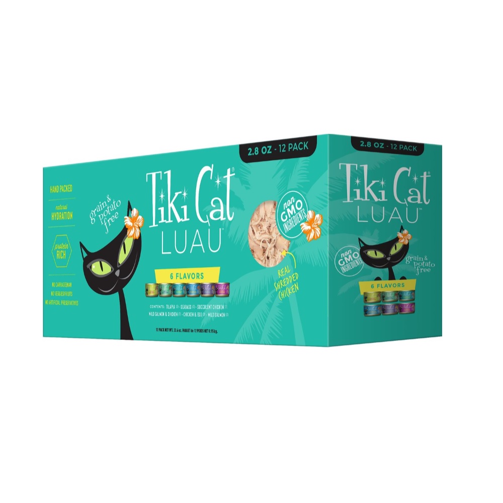 Tiki Cat Luau Wet Cat Food, Variety Pack, 2.8 oz. Cans, 12 Count