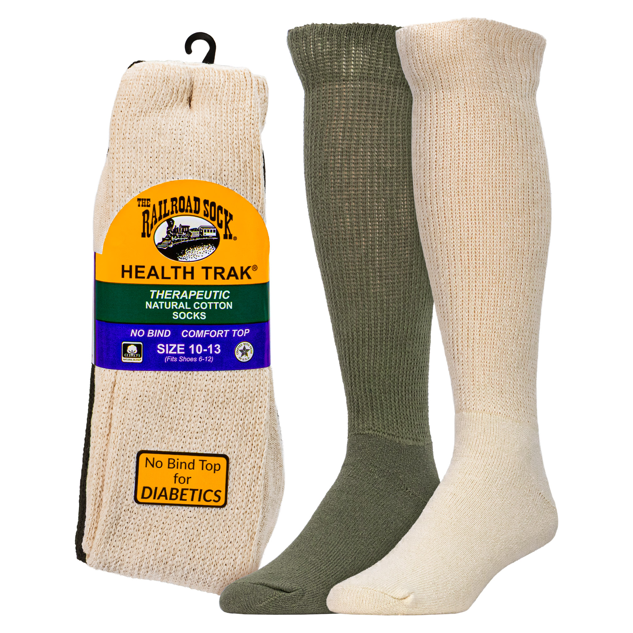Railroad Sock Men's Health Trak Therapeutic Over-the-Calf Socks