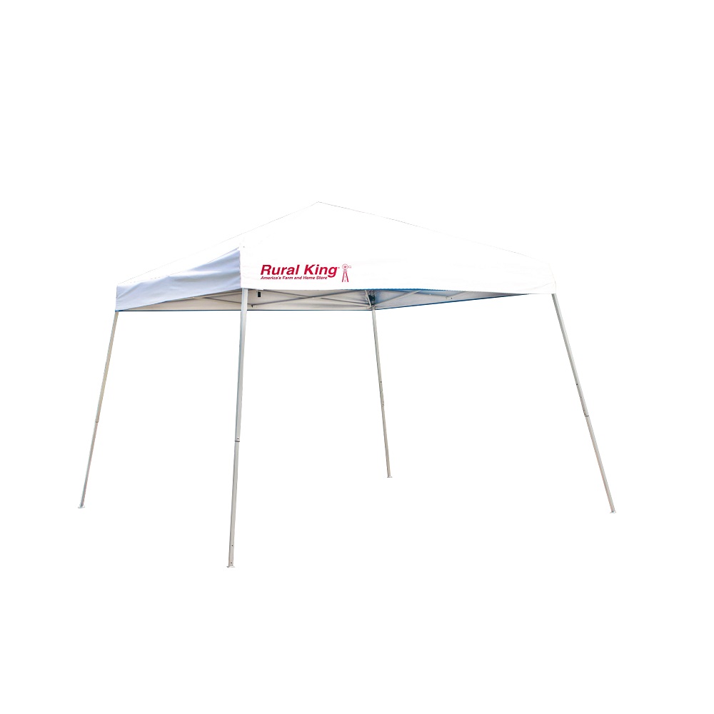 Rural King 10X10 Pop Up Tent Slant White RKCPY10SLW Rural King