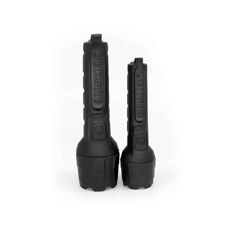Duracell 80 & 100 Lumen Heavy Duty Rubber LED Flashlights, 2 Pack