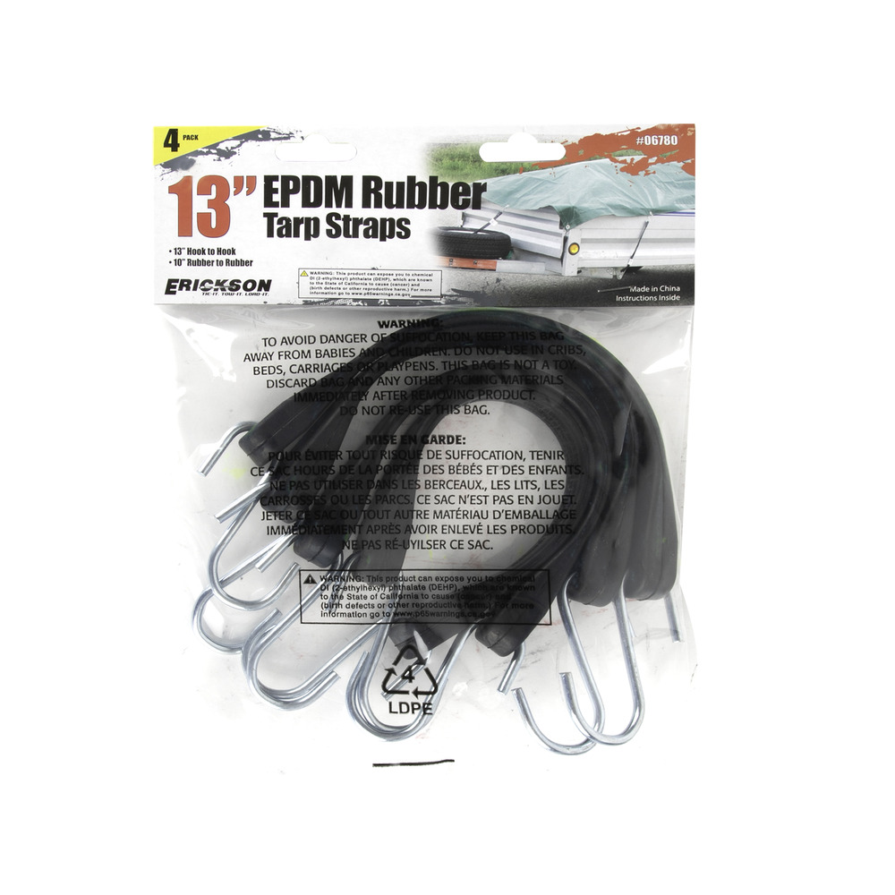 Erickson 13\" EPDM Rubber Tarp Straps, 4 Pack 06780 Rural King