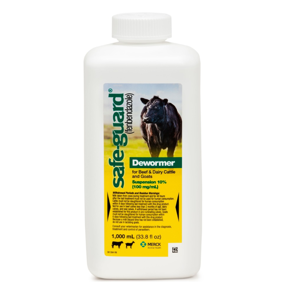 SafeGuard Dewormer Suspension for Beef, Dairy Cattle and Goats, 1000ml