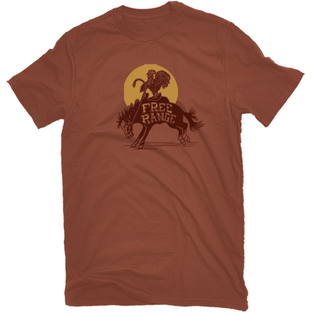 Chick Days Men's Free Range Chicken Short Sleeve TShirt, Sedona CDP