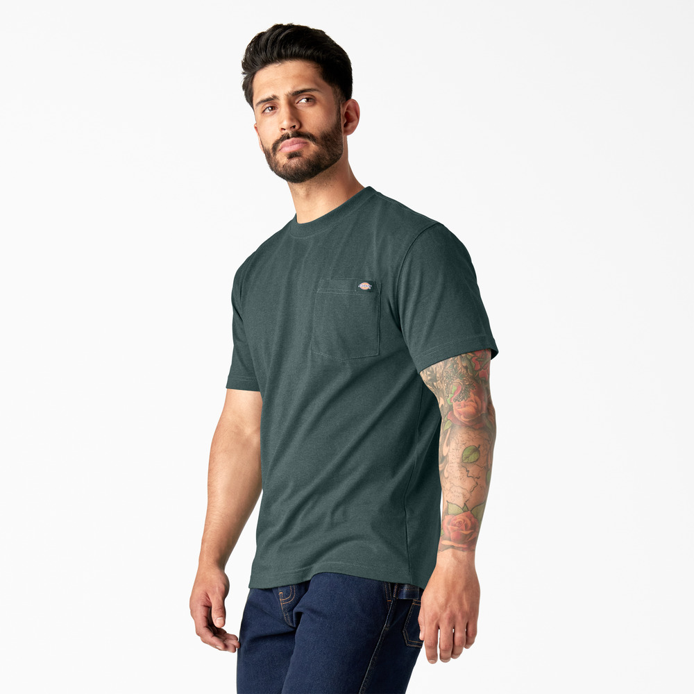 Dickies Maglietta Uomo Manica Corta Girocollo Pesante - Brown Duck Single Dye Heather, Taglia XL