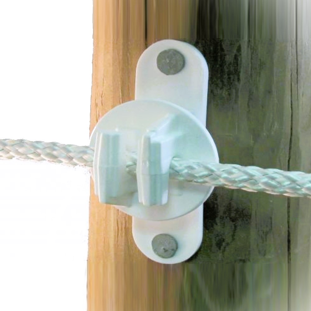 Electric Fence 50x Yellow Screw Ring Insulators Post Wire Rope Polywire ...