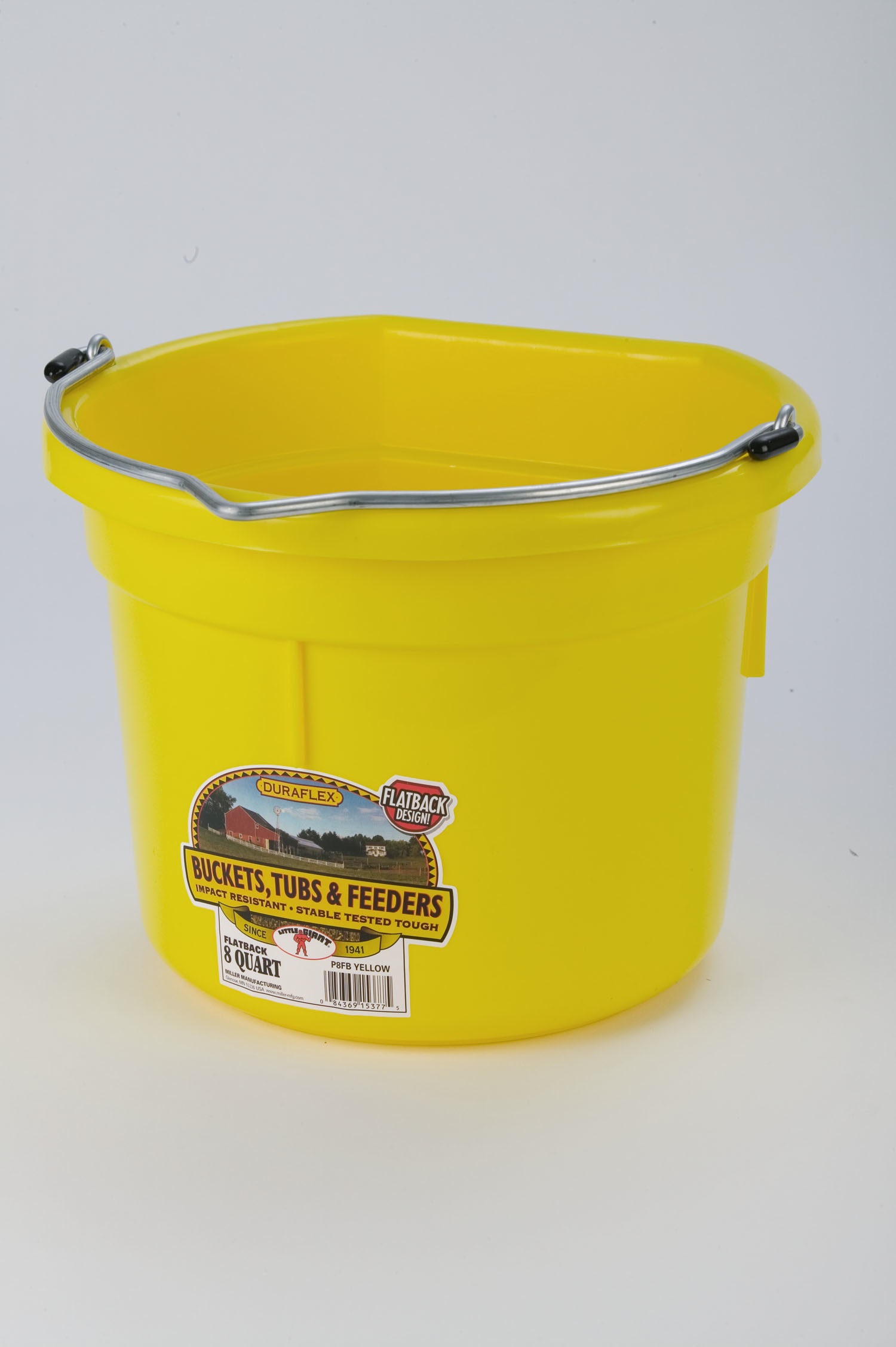 Flat Back 8 Quart Yellow Bucket Rural King