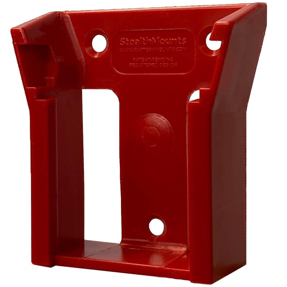 Organizzatore Batterie Milwaukee Supporti Batteria StealthMounts Per Milwaukee M18 - Confezione Da 6 Pezzi, Colore Rosso, Made In UK Stealthmounts Battery Mount
