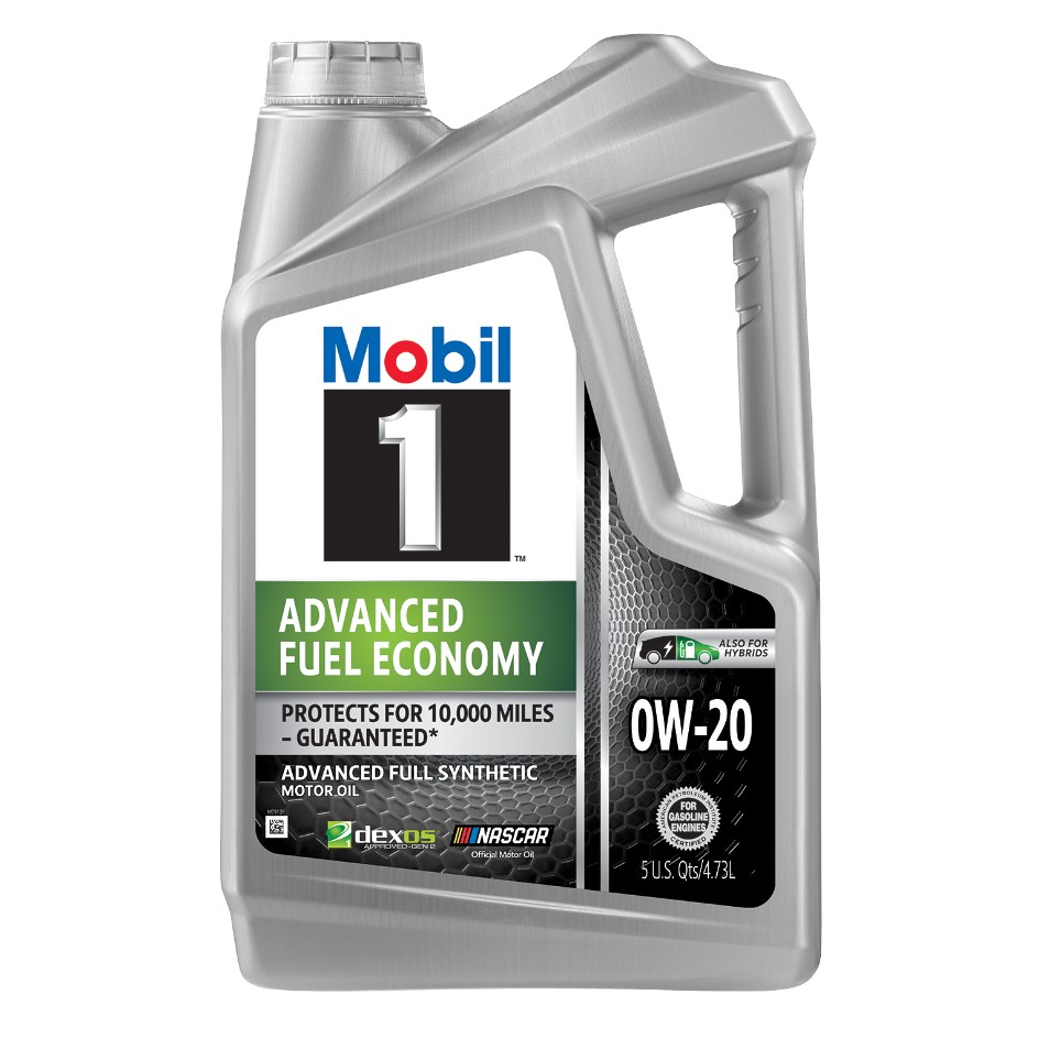Mobil 1 Advanced Fuel Economy Motor Oil 0W-20, 5 Quart - 124185