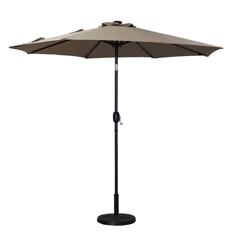 belleville 8 ft patio umbrella in tan Backyard Expressions Eight Rib Tilting Patio Umbrella, Tan - 911491