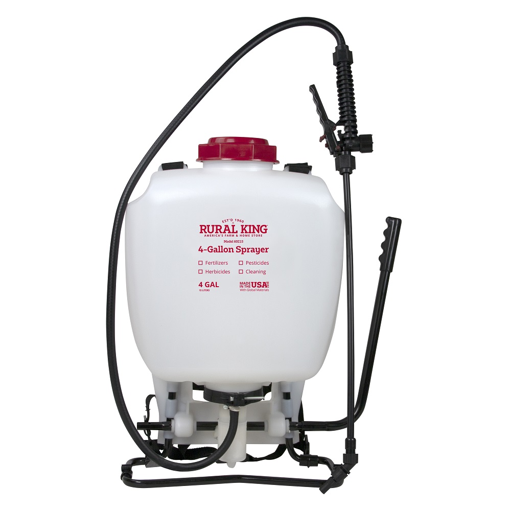 Rural King Backpack Sprayer for Fertilizers Herbicides, and Pesticides, 4 Gallon, 60215 Rural King