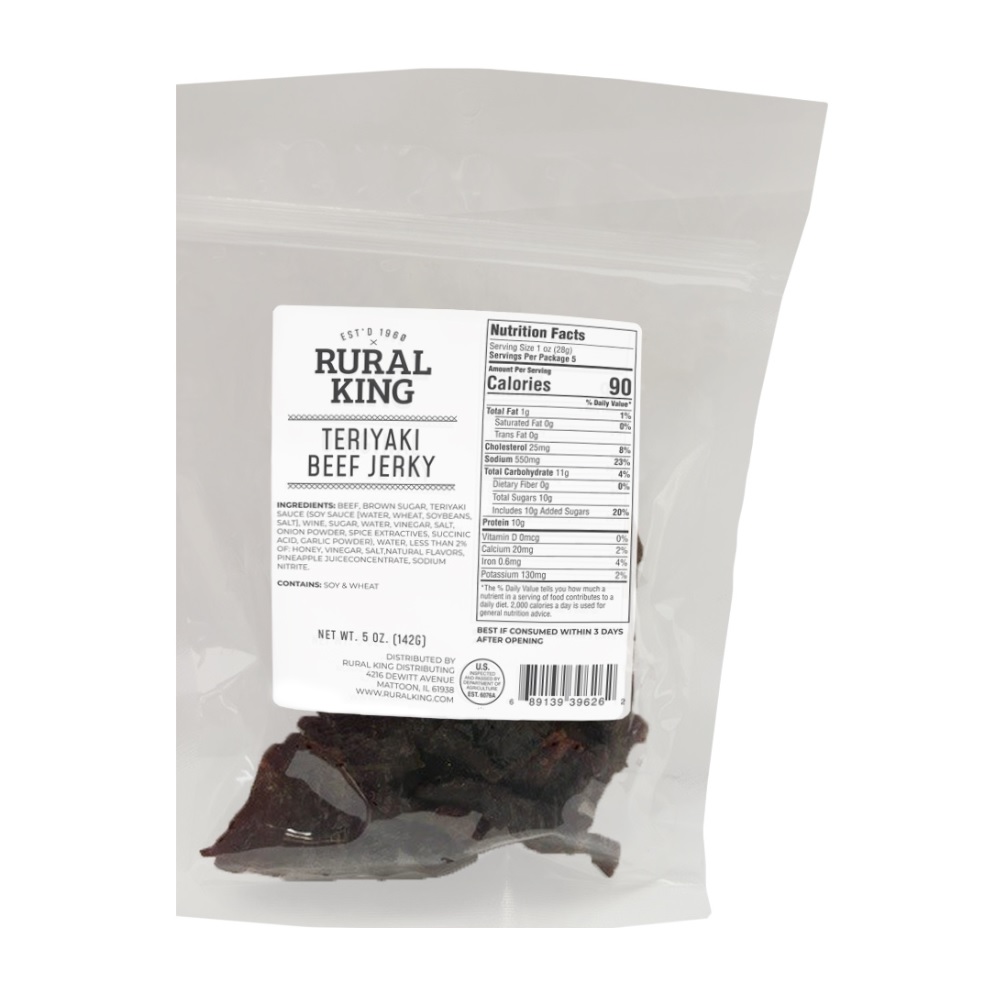 Rural King Teriyaki Beef Jerky, 5 oz. Bag Rural King