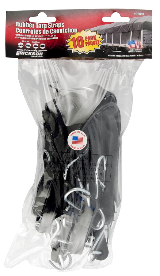 Erickson EPDM Tarp Straps, 10 Pack 06610 Rural King