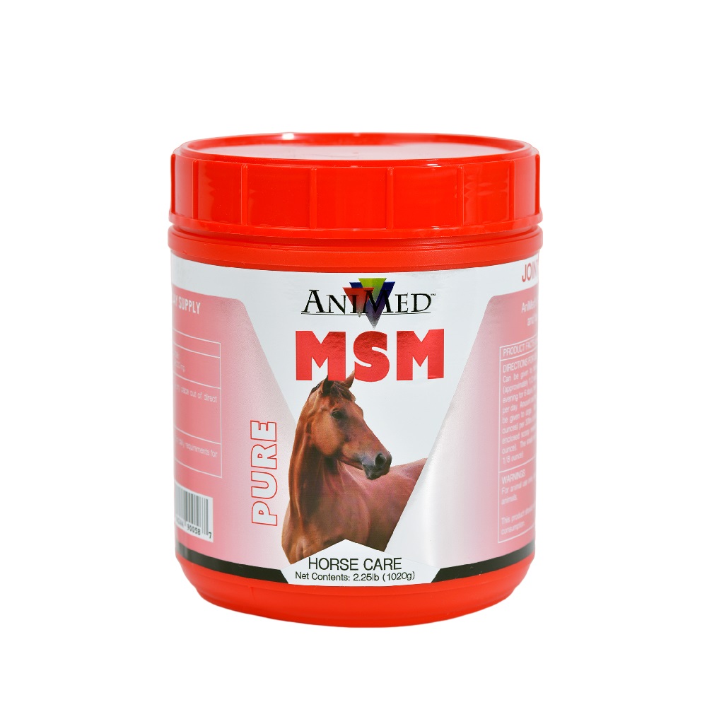 AniMed Pure MSM Joint Support Powder Horse Supplement, 2.25 lb. Tub