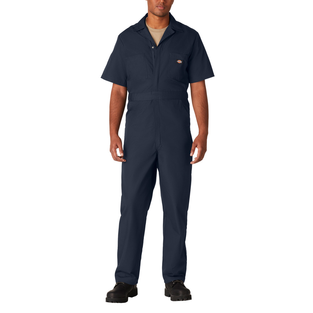 Dickies Mens Short Sleeve Poplin Coverall, Lincoln Green - 33999