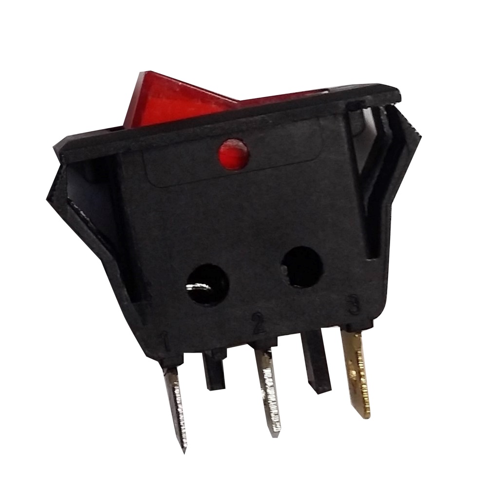 Uriah Products 20 Amp 12V Square Mount Red On/Off Rocker Switch