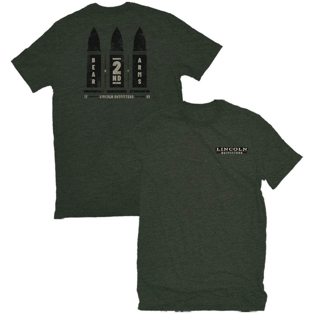 Lincoln OutfittersÂ Men's Short Sleeve TShirt \"3 Bullets\" Sea Spray