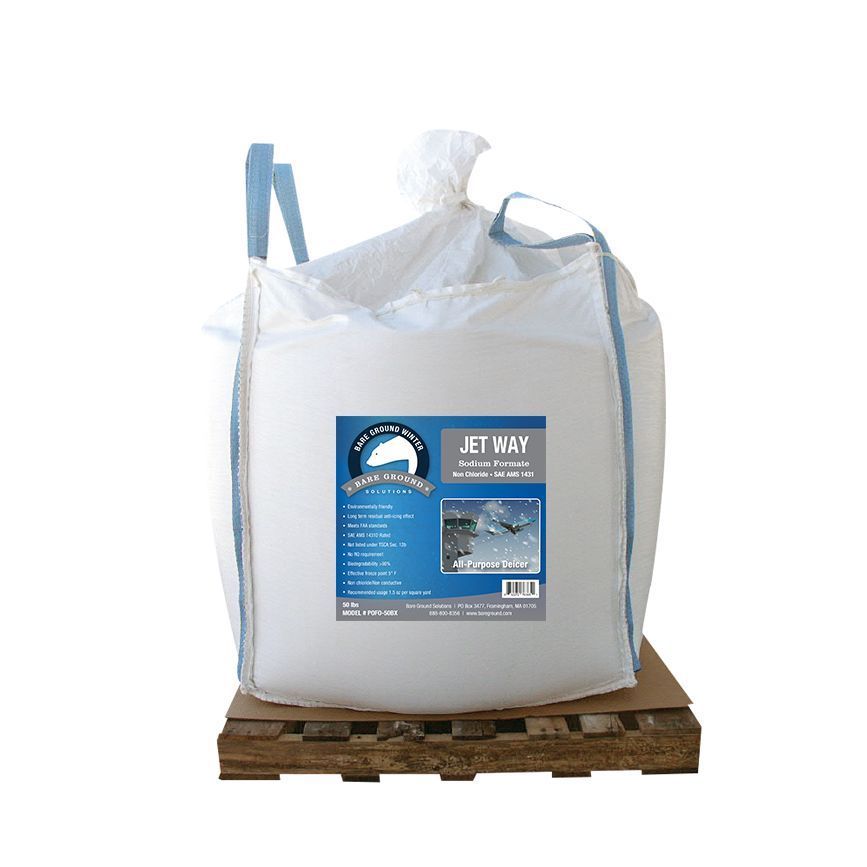 1000lb Sack of Bare Ground Jet Way Sodium Formate Granular Deicer