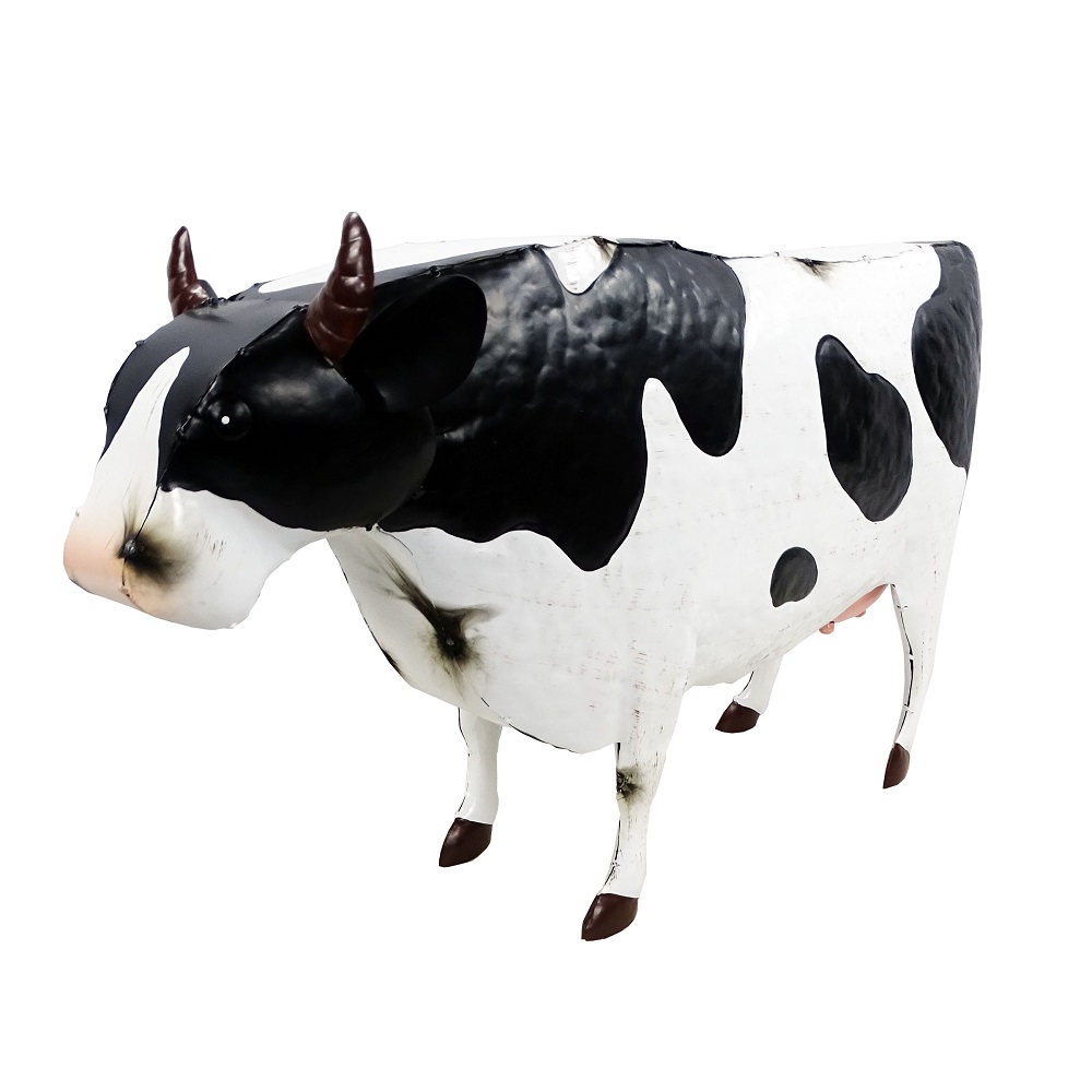 Alpine Metal Standing Cow with Brown Horn - IPS524 | Rural King