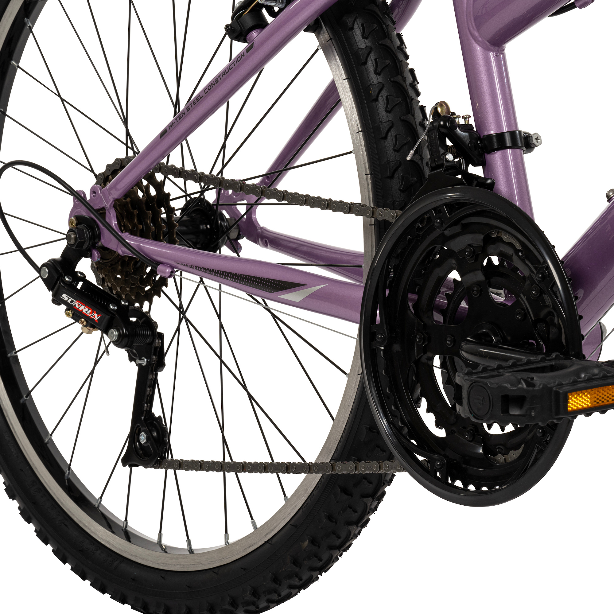 Huffy Granite 24-inch Women's Mountain Bike with 15 speeds, Purple