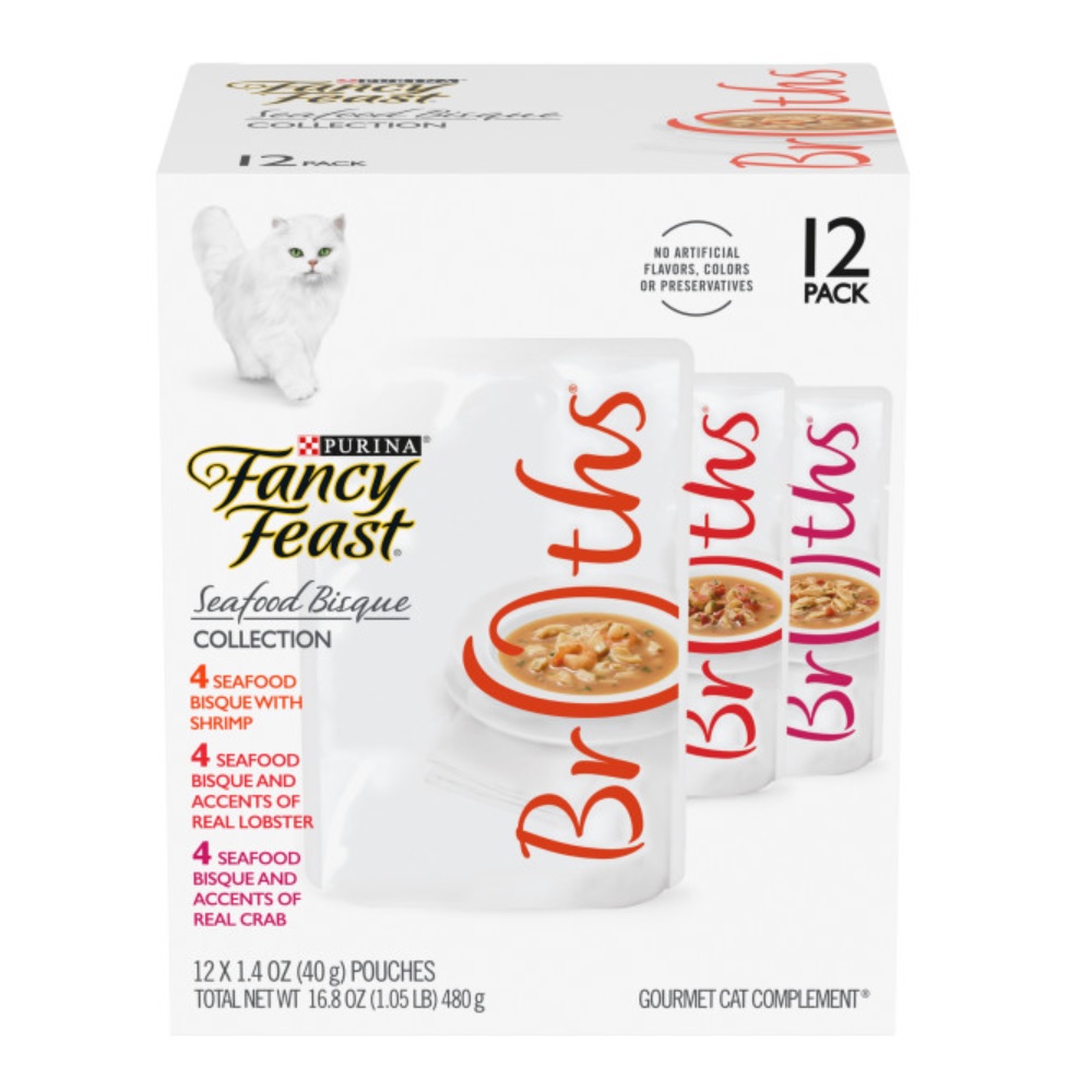 Fancy Feast Medleys 4 Pack) Purina Fancy Feast Savory Puree, Squeezable Cat Treats, Chicken, (4) .35 Oz Pouches Fancy Feast Savory Centers Chicken
