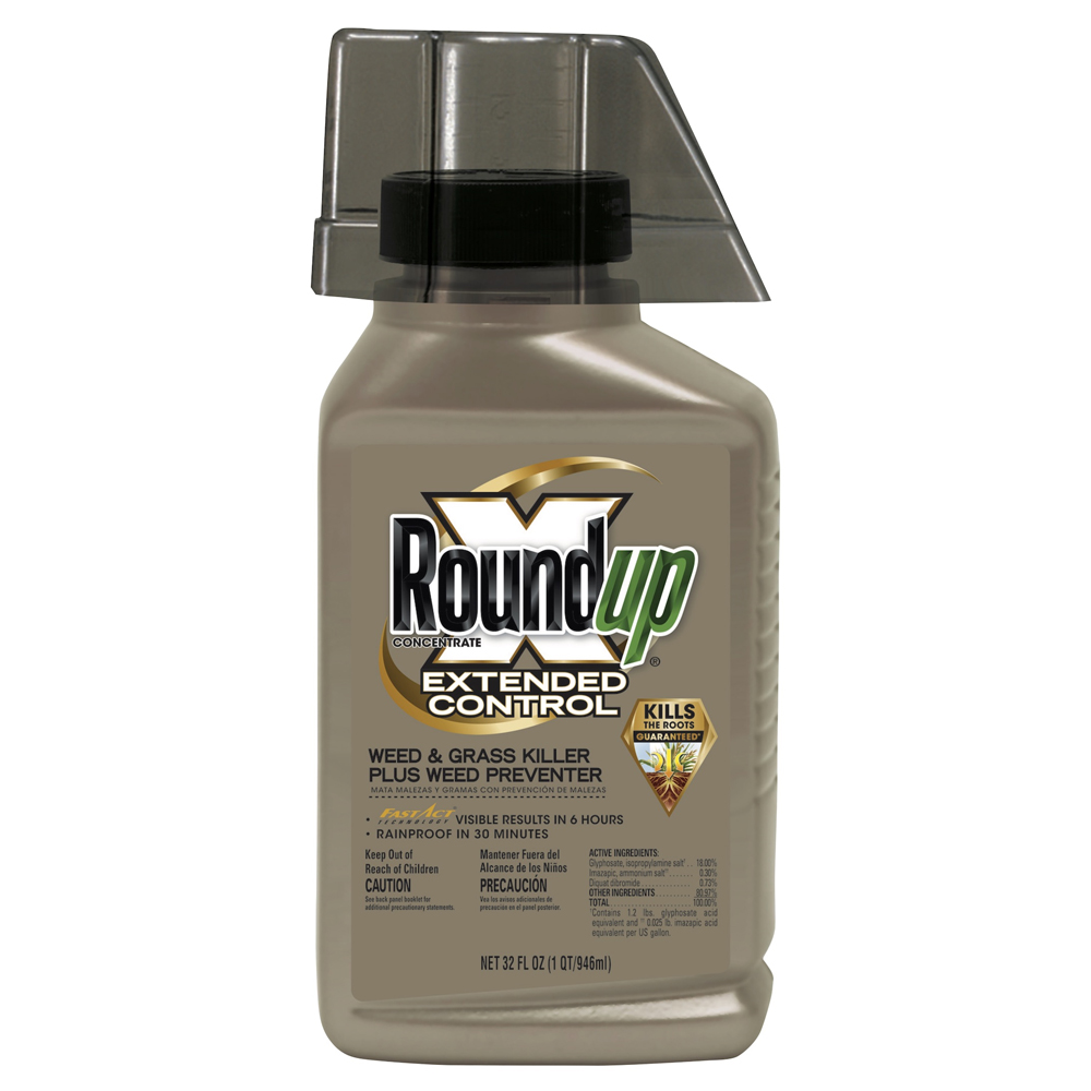 Roundup Concentrate Extended Control Weed & Grass Killer Plus Weed Preventer II, 32 Ounce