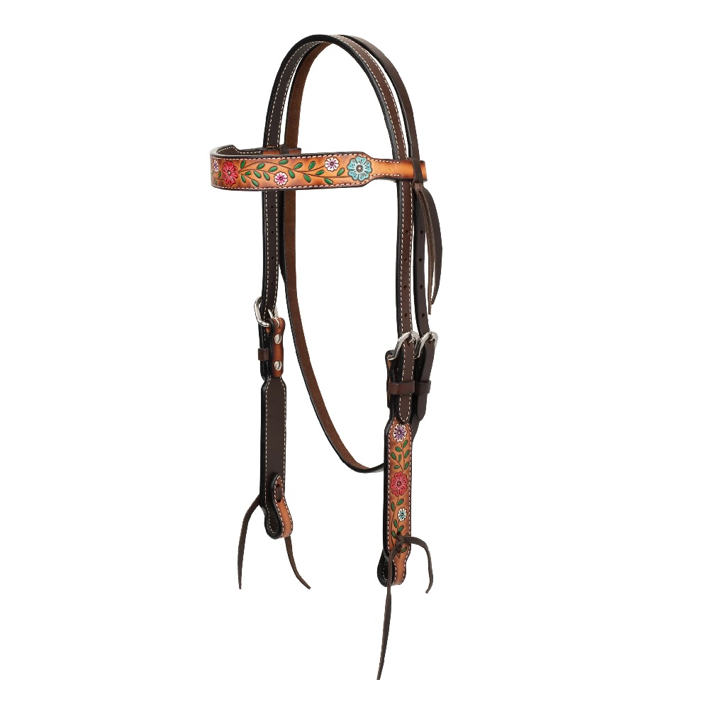 Weaver Equine Turquoise Cross Floral Vine 5/8